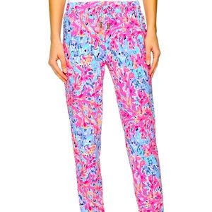 Lilly Pulitzer Pants Size Small Lola Coco Coral Crab Pull on Pants Comfy